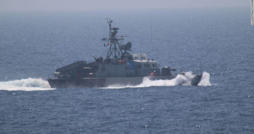 Iranian boats approach U.S. ship Iranian boats approach U.S. ship