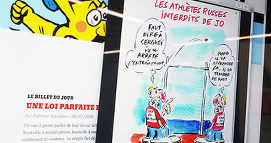 Charlie Hebdo высмеял российских олимпийцев Charlie Hebdo высмеял российских олимпийцев