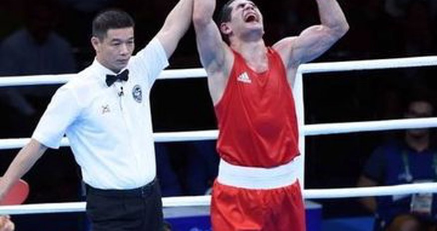 Azerbaijani boxer in semifinals at Rio 2016 Azerbaijani boxer in semifinals at Rio 2016