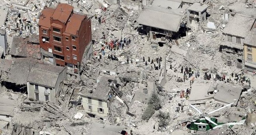 Aerial shots of earthquake-hit Italy Aerial shots of earthquake-hit Italy