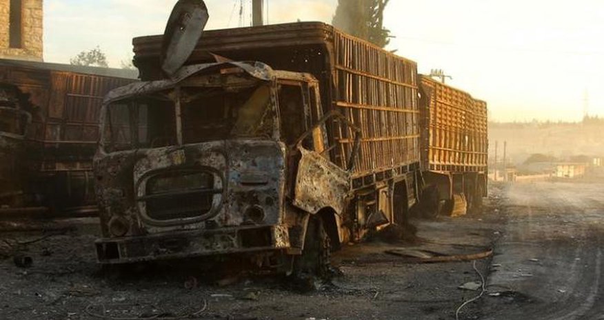 Air strikes hit aid convoy as Syria says ceasefire over Air strikes hit aid convoy as Syria says ceasefire over