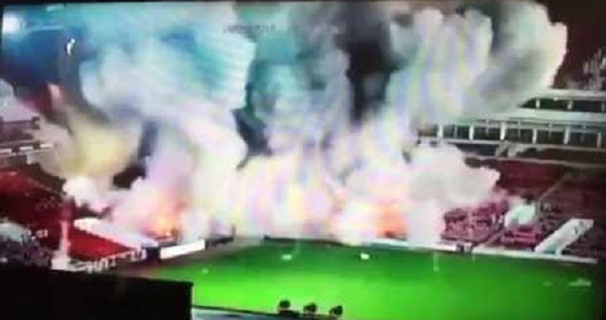 Əfsanəvi stadion PARTLADILDI - VİDEO Əfsanəvi stadion PARTLADILDI - VİDEO