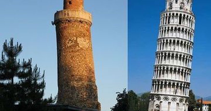 Turkish leaning minaret rivals Tower of Pisa Turkish leaning minaret rivals Tower of Pisa