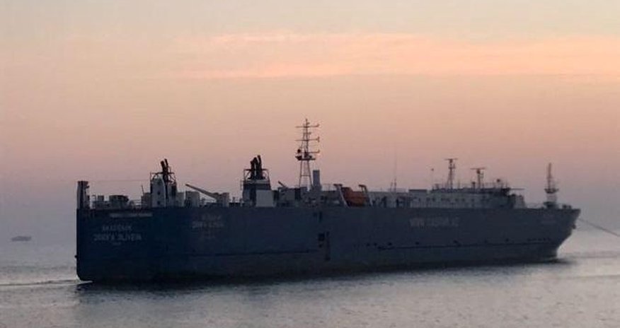 Azerbaijani ferry prepares for safe mooring after smoke appears in engine room Azerbaijani ferry prepares for safe mooring after smoke appears in engine room