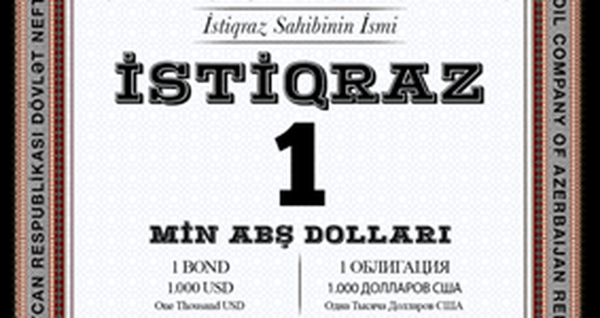 SOCAR istiqrazlarının qiyməti artı SOCAR istiqrazlarının qiyməti artı