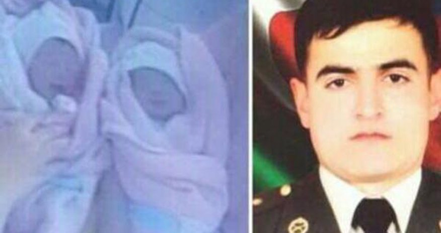 Şəhid zabitimizin əkiz oğlu olub Şəhid zabitimizin əkiz oğlu olub