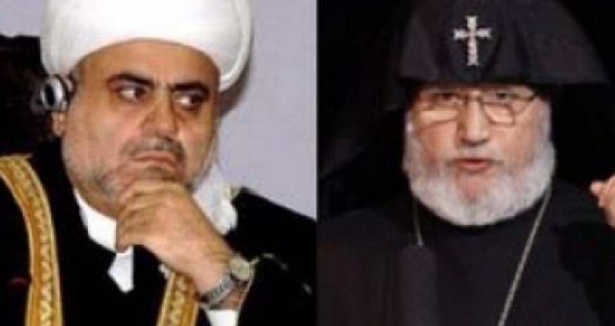 Allahşükür Paşazadə erməni katalikosu ilə görüşür Allahşükür Paşazadə erməni katalikosu ilə görüşür