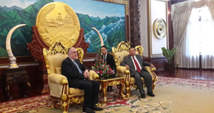 Elmar Məmmədyarov Laos prezidenti ilə görüşüb Elmar Məmmədyarov Laos prezidenti ilə görüşüb