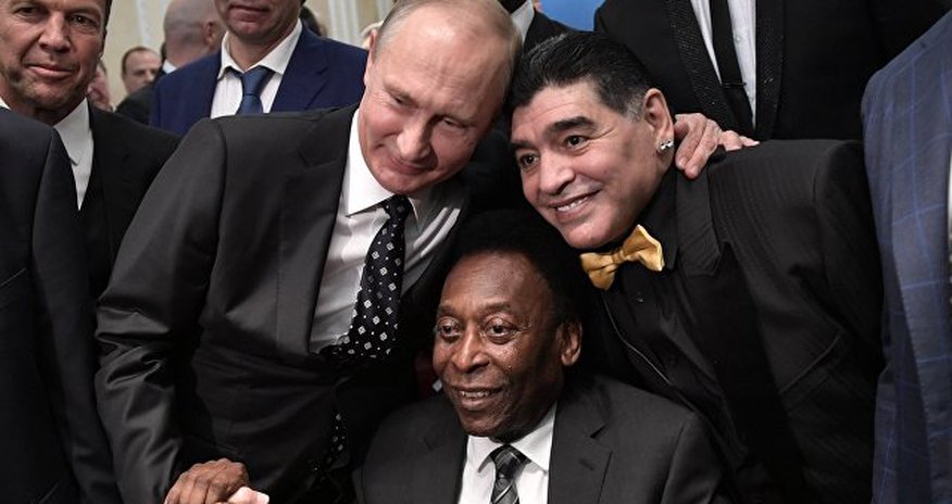 Putin Pele və Maradona ilə görüşüb Putin Pele və Maradona ilə görüşüb