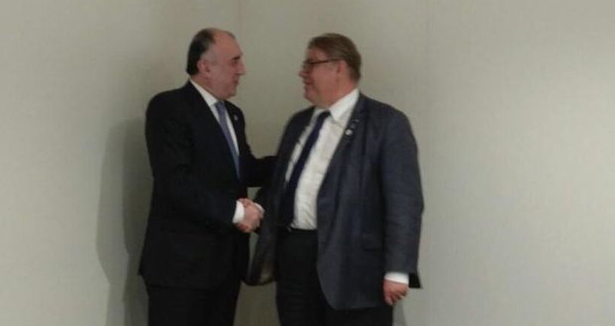 Məmmədyarov finlandiyalı həmkarı ilə danışıqlarda Məmmədyarov finlandiyalı həmkarı ilə danışıqlarda