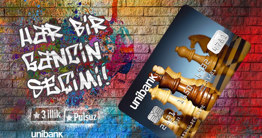 Unibank gənclərə bank kartı hədiyyə edir Unibank gənclərə bank kartı hədiyyə edir