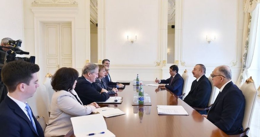 President Ilham Aliyev receives US delegation President Ilham Aliyev receives US delegation