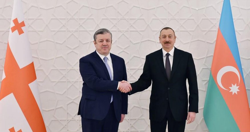 İlham Əliyev Giorgi Kvirikaşvilini qəbul edib İlham Əliyev Giorgi Kvirikaşvilini qəbul edib