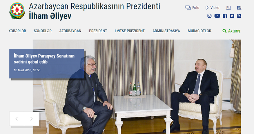 Prezidentin saytı yeni dizaynda Prezidentin saytı yeni dizaynda