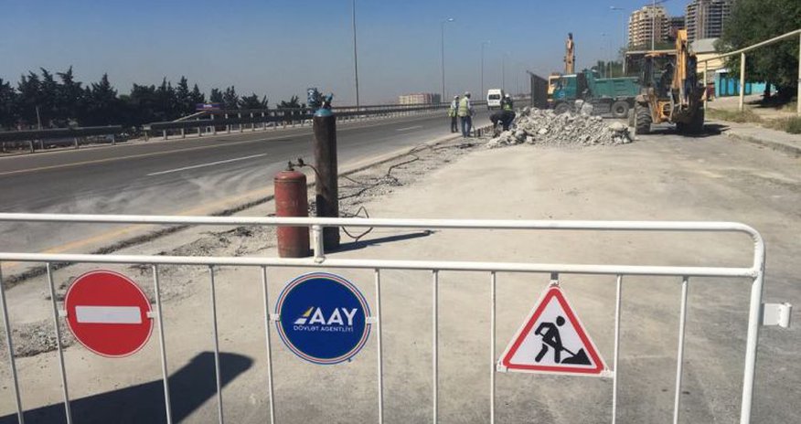 "Bakı Dairəvi-1" yolunda hərəkət dəyişdirilir "Bakı Dairəvi-1" yolunda hərəkət dəyişdirilir