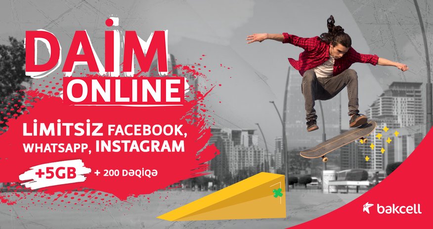 “Bakcell”dən gənclər üçün “DaimOnline” imkanı “Bakcell”dən gənclər üçün “DaimOnline” imkanı