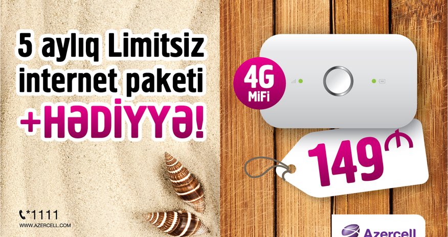Azercell-dən Yeni 4G MiFi kampaniyasi Azercell-dən Yeni 4G MiFi kampaniyasi