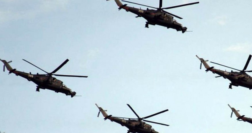 Вертолетные учения в азербайджанской армии Вертолетные учения в азербайджанской армии