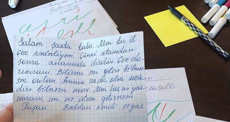 11 yaşlı uşağın Şaxta Babaya məktubu hər kəsi ağlatdı 11 yaşlı uşağın Şaxta Babaya məktubu hər kəsi ağlatdı