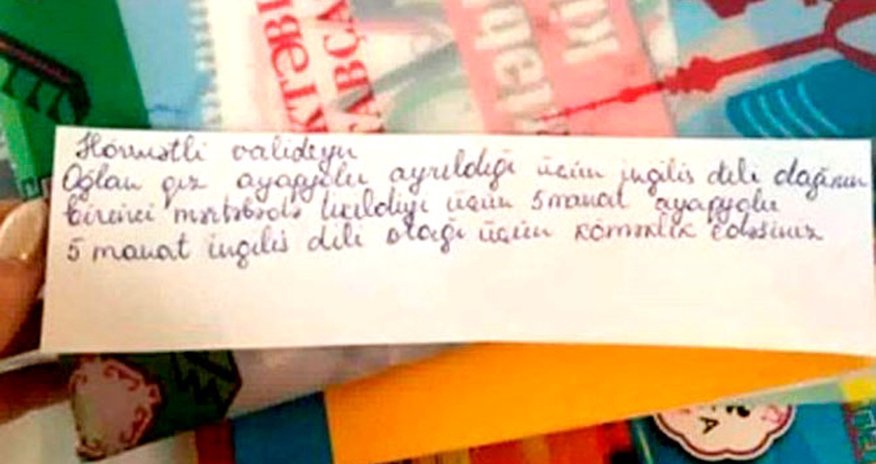 “10 manat köməklik edin” - Müəllimdən valideynə məktub “10 manat köməklik edin” - Müəllimdən valideynə məktub