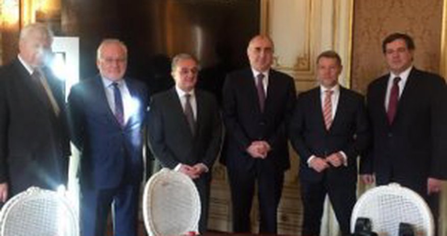 Azerbaijani and Armenian FMs meeting in Paris Azerbaijani and Armenian FMs meeting in Paris