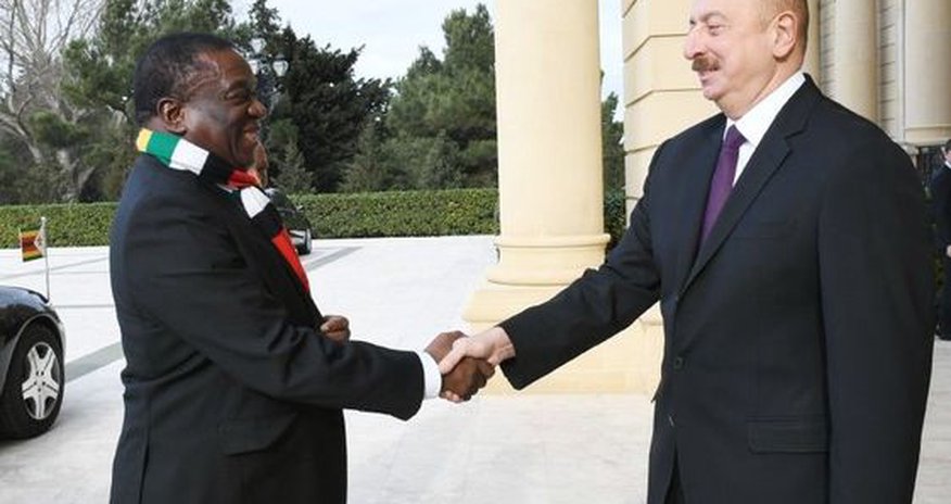 İlham Əliyev Zimbabve prezidenti ilə görüşüb - FOTO İlham Əliyev Zimbabve prezidenti ilə görüşüb - FOTO