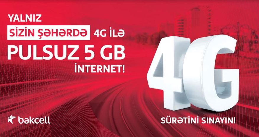 “Bakcell”dən 6 bölgənin sakinlərinə 5 GB PULSUZ İnternet! “Bakcell”dən 6 bölgənin sakinlərinə 5 GB PULSUZ İnternet!