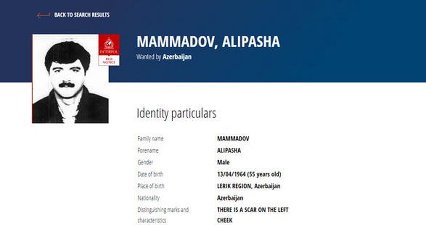 Интерпол объявил в розыск Алипашу Мамедова Интерпол объявил в розыск Алипашу Мамедова