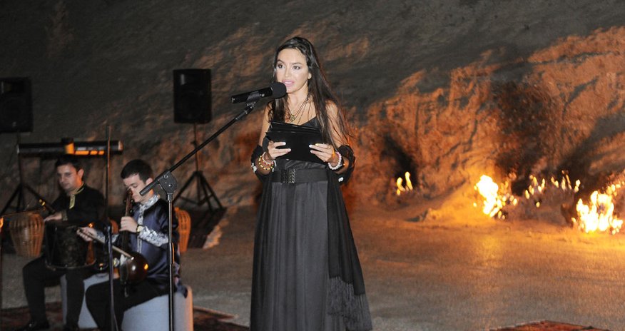 Vice-President of Heydar Aliyev Foundation Leyla Aliyeva attends yoga & poetry night organized at Yanardag Reserve (PHOTO) Vice-President of Heydar Aliyev Foundation Leyla Aliyeva attends yoga & poetry night organized at Yanardag Reserve (PHOTO)