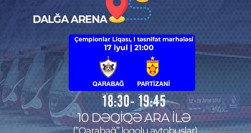"Qarabağ"ın sabahkı oyununa xüsusi avtobuslar ayrılır "Qarabağ"ın sabahkı oyununa xüsusi avtobuslar ayrılır