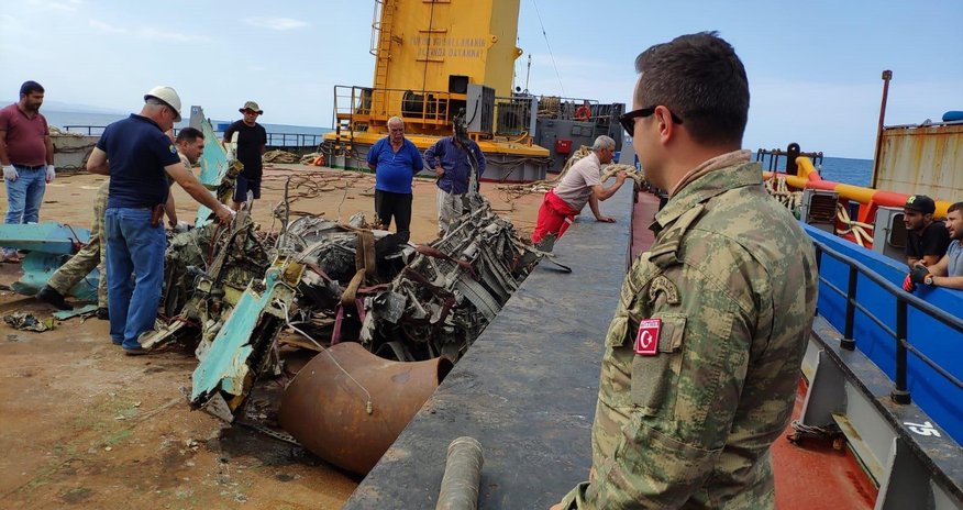 Fragments of crashed aircraft of Azerbaijan Air Force found in Caspian Sea Fragments of crashed aircraft of Azerbaijan Air Force found in Caspian Sea