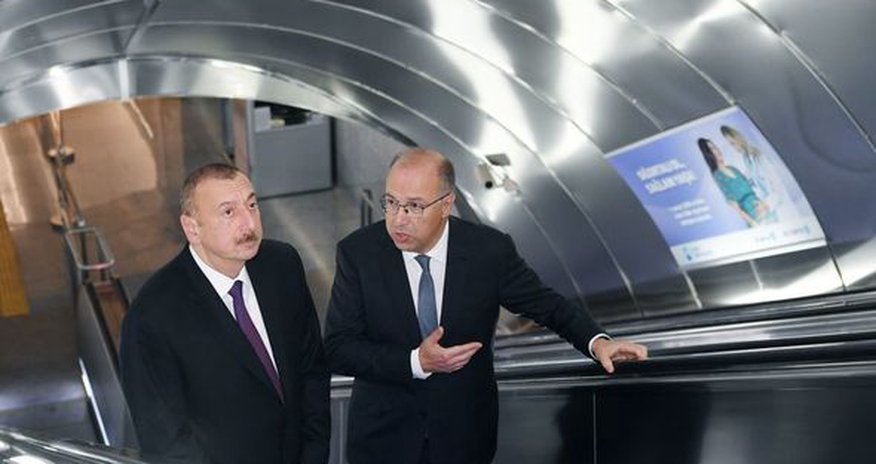 İlham Əliyev “Xətai” metrostansiyasının açılışında - FOTO İlham Əliyev “Xətai” metrostansiyasının açılışında - FOTO