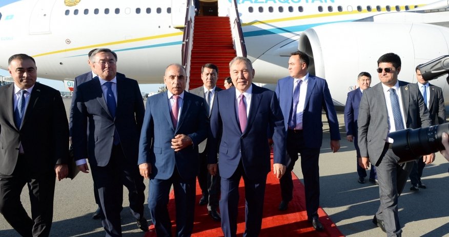 Nazarbayev Bakıya gəldi Nazarbayev Bakıya gəldi