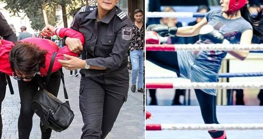 Bakıda keçirilən aksiyada fəallıq göstərən qadın polis məşhur idmançıdır -FOTO Bakıda keçirilən aksiyada fəallıq göstərən qadın polis məşhur idmançıdır -FOTO