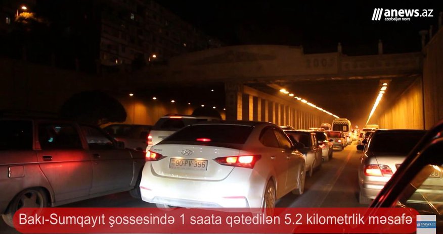 1 saata qət - edilən 5,2 km-lik məsafə (Bakı-Sumqayıt şossesi) - VİDEO 1 saata qət - edilən 5,2 km-lik məsafə (Bakı-Sumqayıt şossesi) - VİDEO