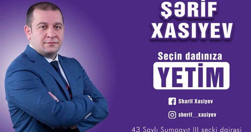 Deputatlığa namizəddən hər kəsi təəcübləndirən poster - FOTO Deputatlığa namizəddən hər kəsi təəcübləndirən poster - FOTO