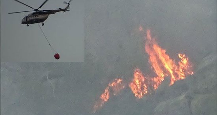 Qubada baş verən yanğın söndürüldü Qubada baş verən yanğın söndürüldü