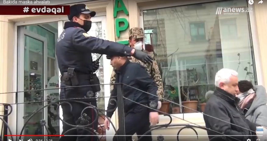 Maska satışına polislər cəlb edildi - VİDEO Maska satışına polislər cəlb edildi - VİDEO