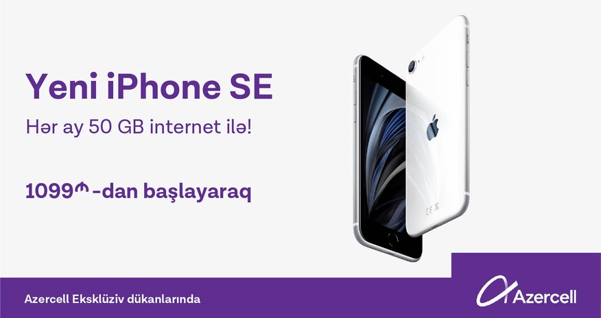Hədiyyəli yeni iPhone SE modelləri Azercell Eksklüziv-lərdə! Hədiyyəli yeni iPhone SE modelləri Azercell Eksklüziv-lərdə!