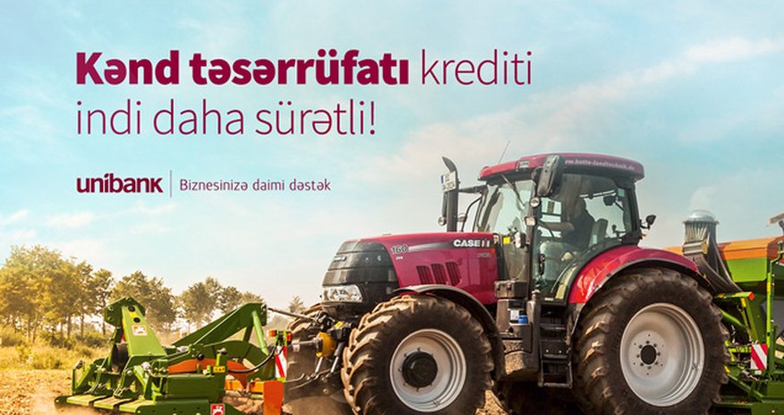 Unibankdan kənd təsərrüfatı krediti götürmək daha da asan oldu Unibankdan kənd təsərrüfatı krediti götürmək daha da asan oldu