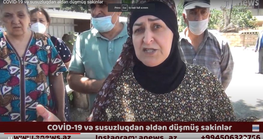COVİD-19 və susuzluqdan əldən düşmüş sakinlər - VİDEO COVİD-19 və susuzluqdan əldən düşmüş sakinlər - VİDEO