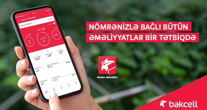“Mənim Bakcellim” – mobil nömrə hesabınızı idarə etmək üçün ən rahat həll “Mənim Bakcellim” – mobil nömrə hesabınızı idarə etmək üçün ən rahat həll