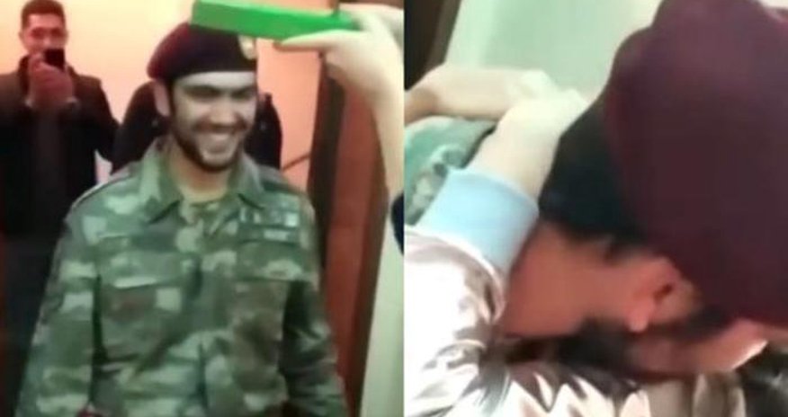 Döyüşlərdə bir qolunu itirən qazimiz evinə qayıtdı - VİDEO Döyüşlərdə bir qolunu itirən qazimiz evinə qayıtdı - VİDEO