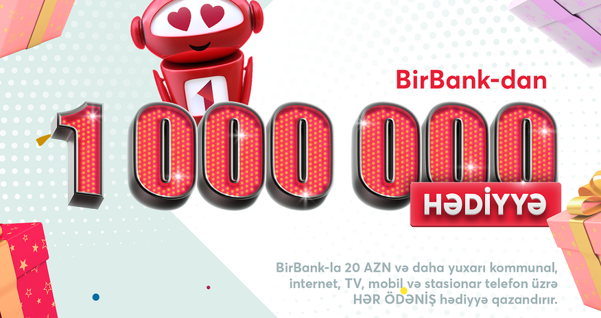 BirBank istifadəçiləri onlayn ödənişlər zamanı hədiyyələr qazanacaqlar BirBank istifadəçiləri onlayn ödənişlər zamanı hədiyyələr qazanacaqlar
