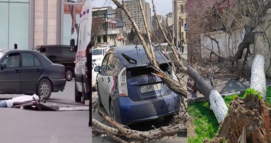 Bu gün Bakıda küləyin yaratdığı mənzərə... - Fotolar Bu gün Bakıda küləyin yaratdığı mənzərə... - Fotolar
