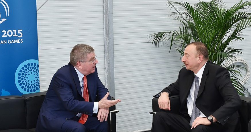 Президент Азербайджана поздравил Томаса Баха Президент Азербайджана поздравил Томаса Баха