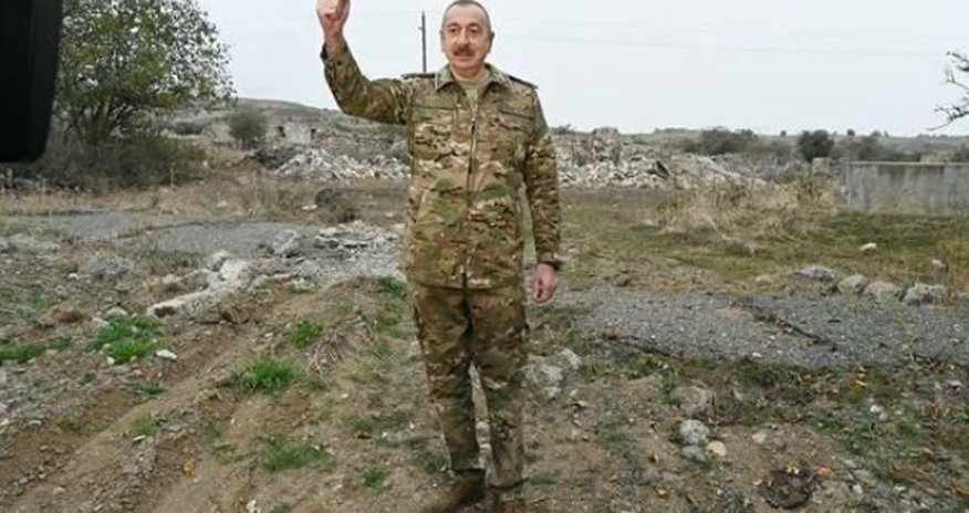 İlham Əliyev yenilənmiş “Cəbrayıl” yazısının önündə - VİDEO İlham Əliyev yenilənmiş “Cəbrayıl” yazısının önündə - VİDEO