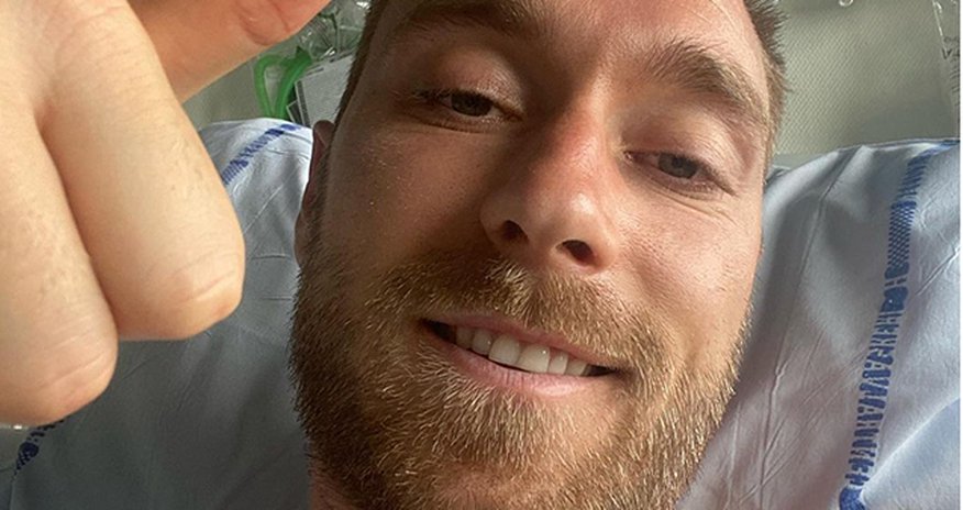 Eriksen xəstəxanadan paylaşım etdi Eriksen xəstəxanadan paylaşım etdi