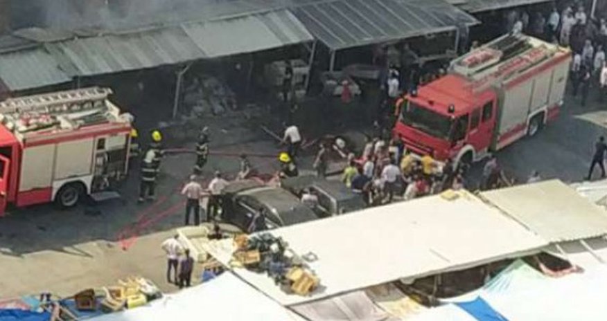 Xırdalanda bazarda yanğın söndürüldü Xırdalanda bazarda yanğın söndürüldü