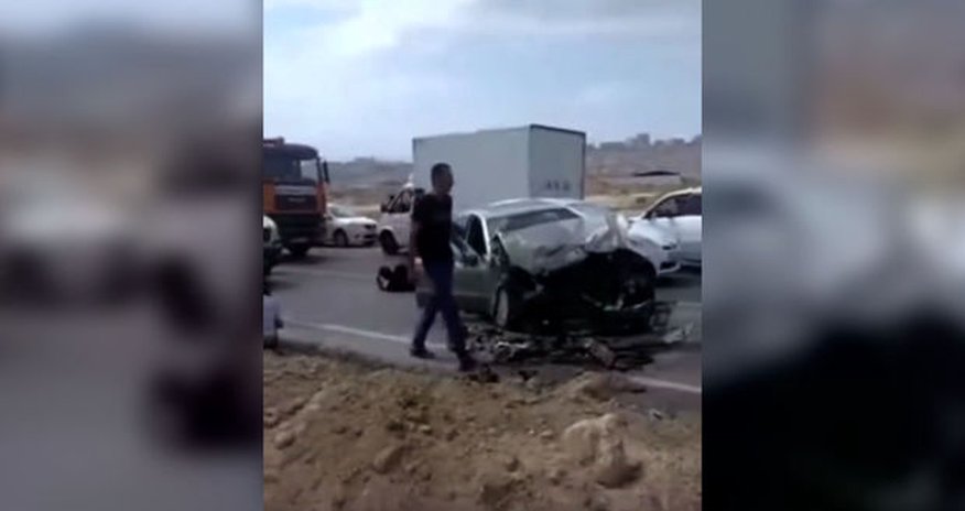 Bakıda ağır yol qəzası - VİDEO Bakıda ağır yol qəzası - VİDEO